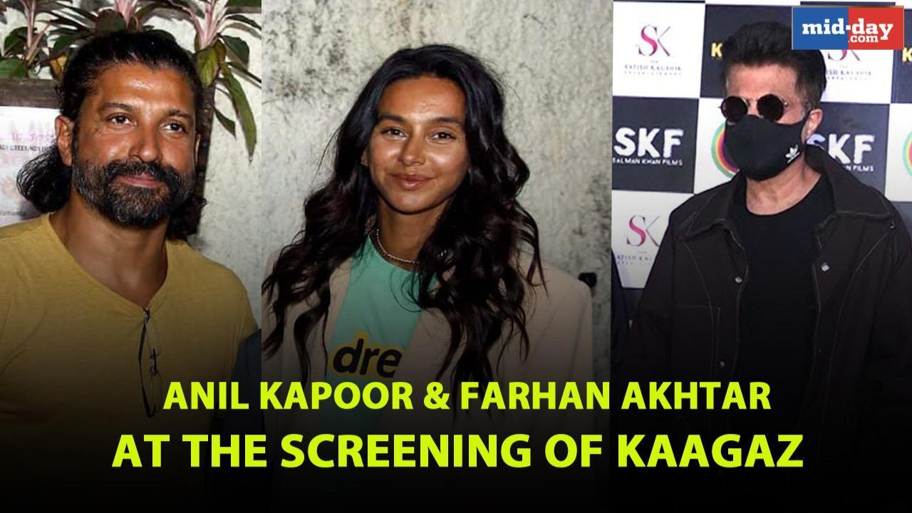 Kaagaz Screening: Anil Kapoor, Farhan Akhtar at the screening