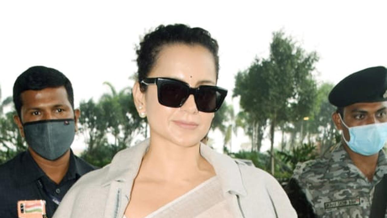 Kangana Ranaut leaves for Bhopal after appearing before Bandra Police