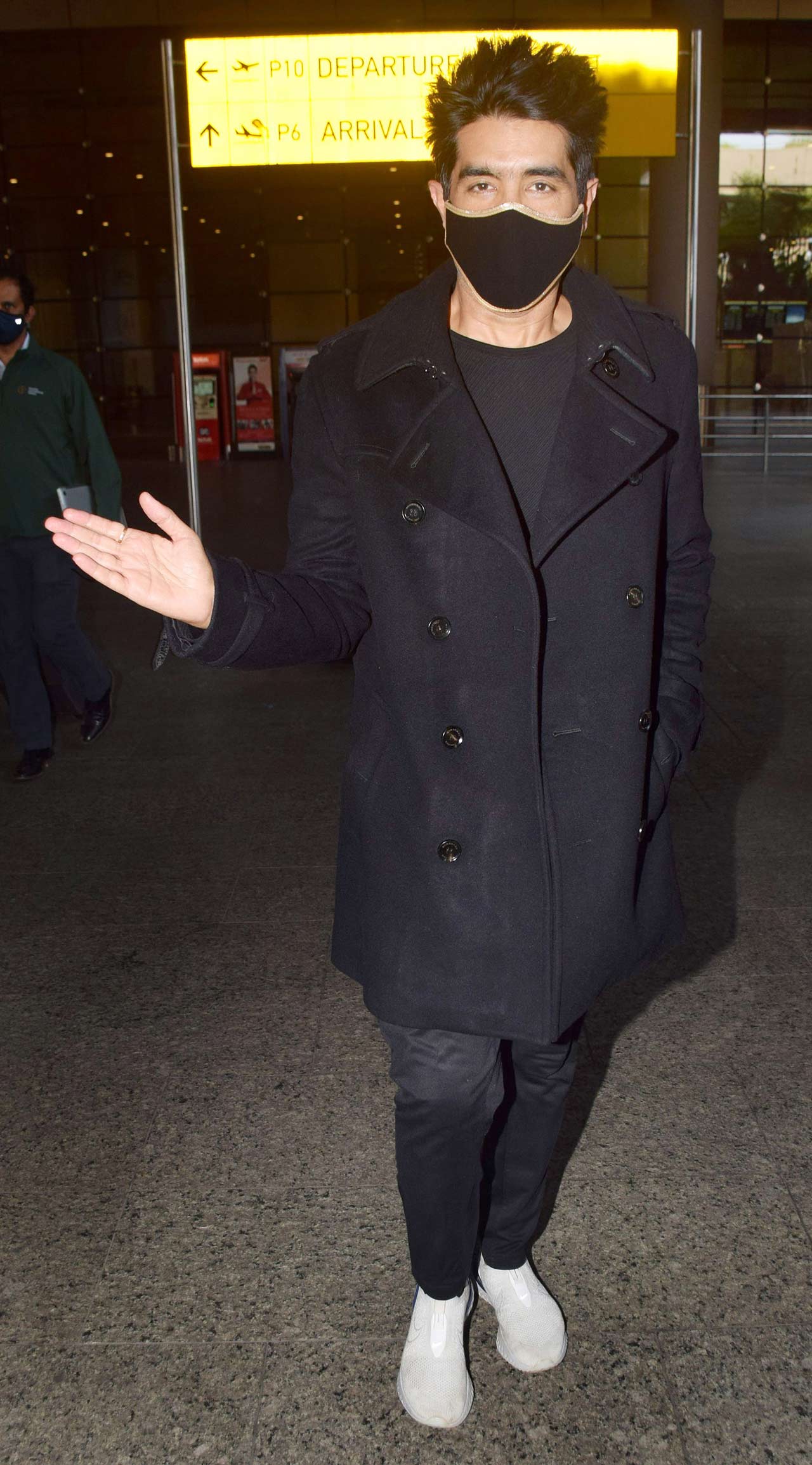 Manish Malhotra was also spotted at the Mumbai airport.