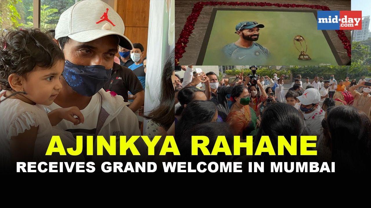 Ajinkya Rahane receives grand welcome as he arrives from Australia
