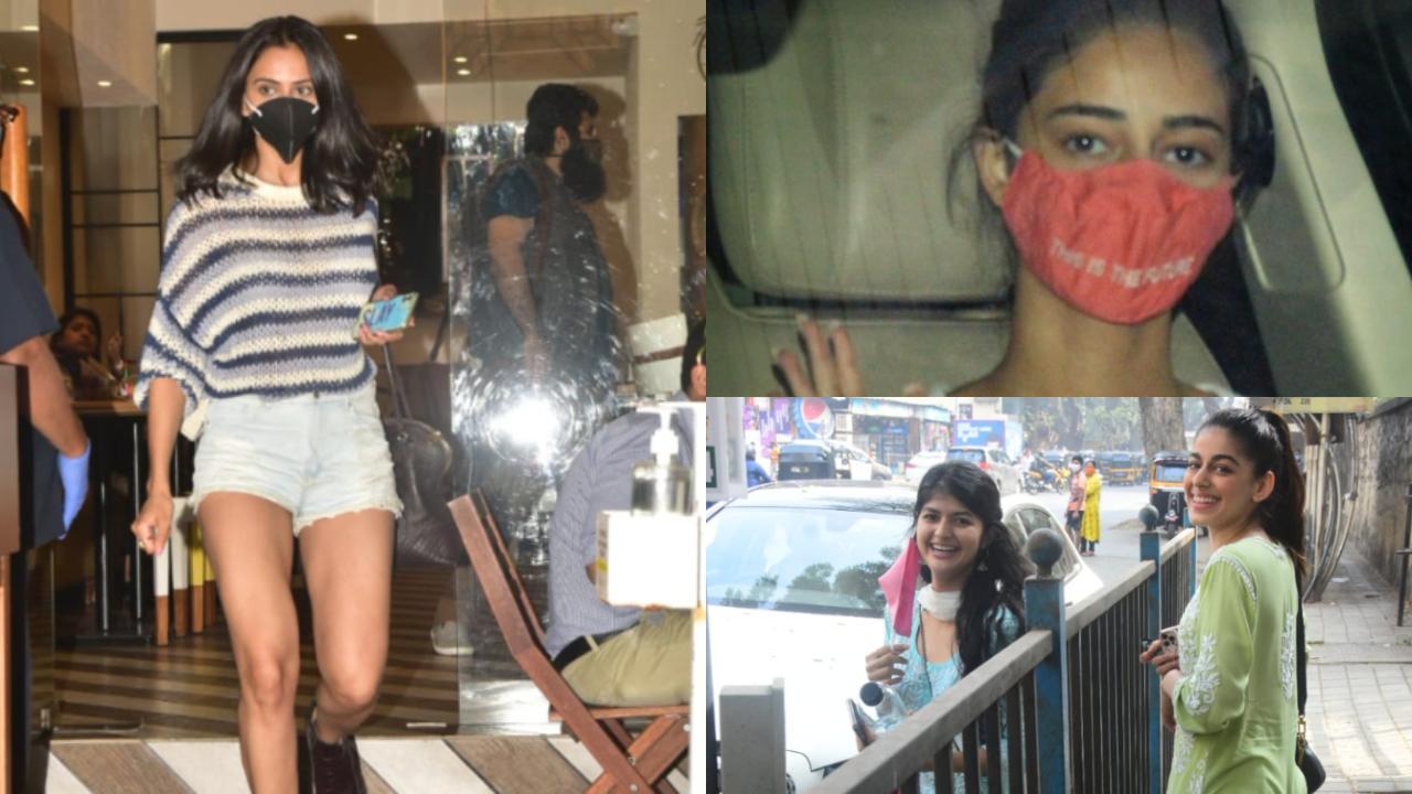 Rakul Preet Singh, Mallika Sherawat, Ananya Panday with mother clicked