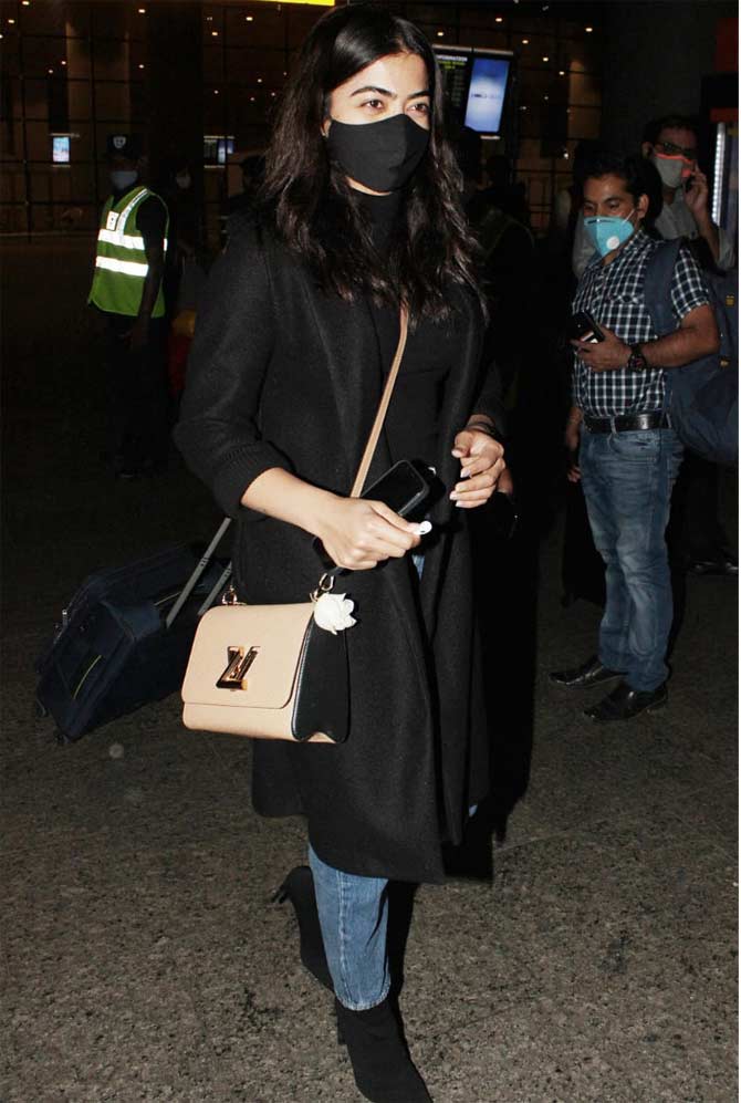 Telugu and Kannada film actress Rashmika Mandana too was spotted the Mumbai Airport. The actress is all set to make her Bollywood debut with Sidharth Malhotra in Mission Majnu.