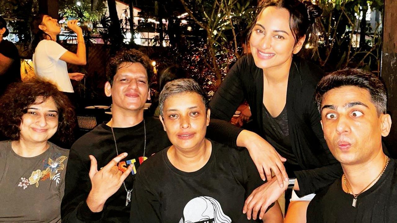 Posed glory! Sonakshi Sinha enjoys a good meal with the team Fallen