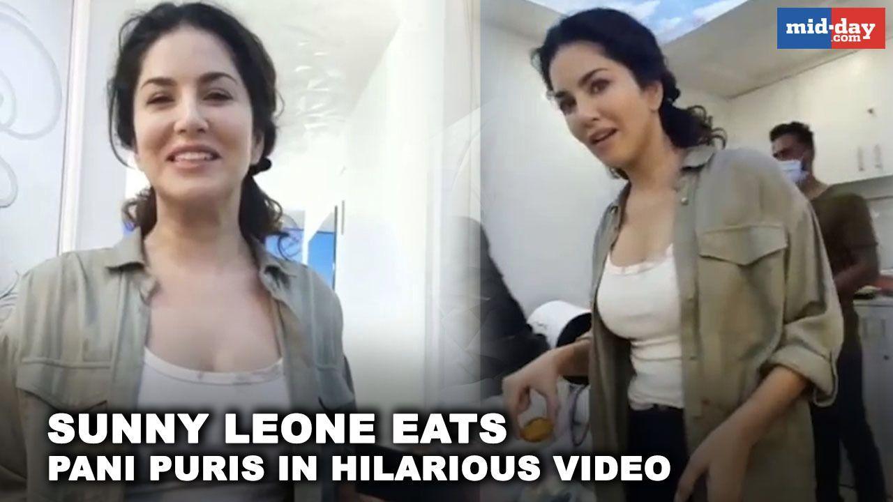 Sunny Leone binges on Pani Puris in hilarious video