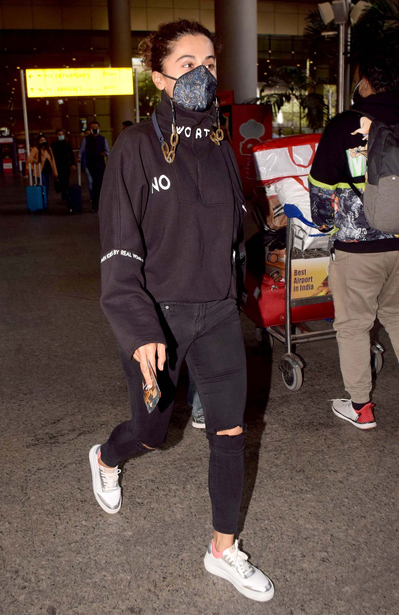 Taapsee Pannu was snapped at her casual best at the Mumbai airport. On the work front, the actress has a good lineup of films for 2021.