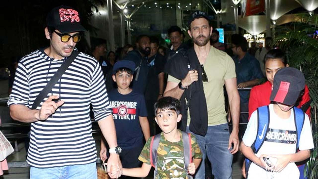 Hrithik Roshan shares an adventurous photo with Zayed Khan and the kids