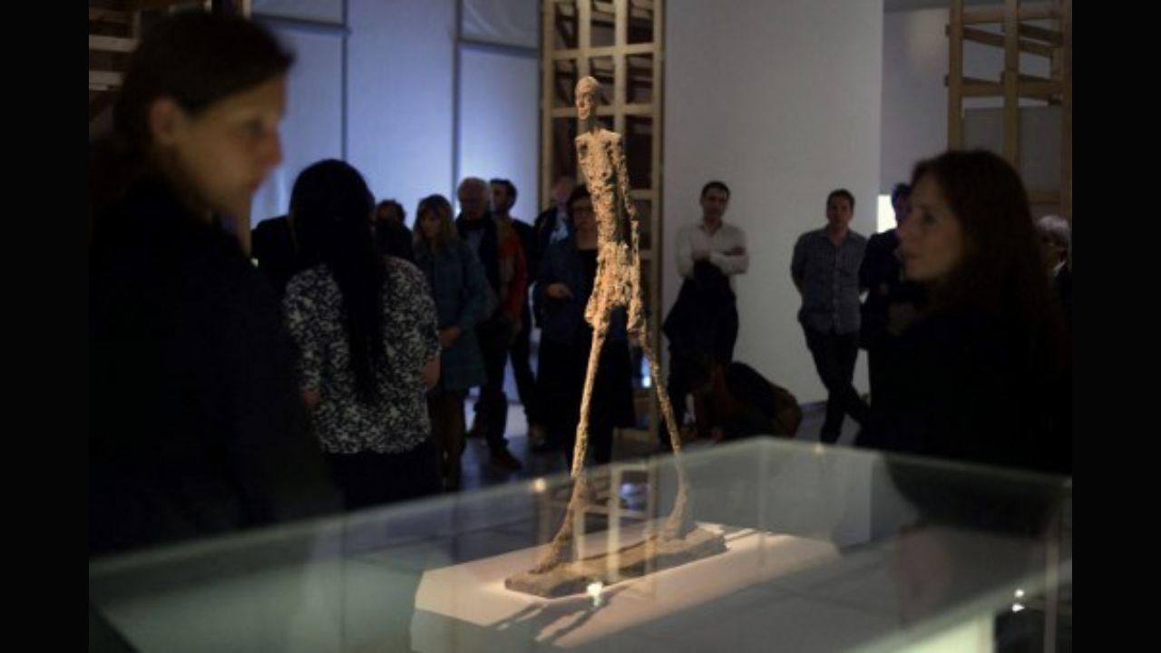 The Swiss artist's sculptures are some of the most expensive ones ever to be sold at auctions. The 'Homme qui marche I' became the most expensive one in 2010 but was beaten by another of the artist's works in 2015. Visitors look at a sculpture entitled 'En marche' by Swiss artist Alberto Giacometti during the exhibition 'Jean Genet, l'echappee belle' at the Museum of European and Mediterranean Civilisations (MUCEM) in Marseille, southern France, on April 15, 2016. Photo: AFP