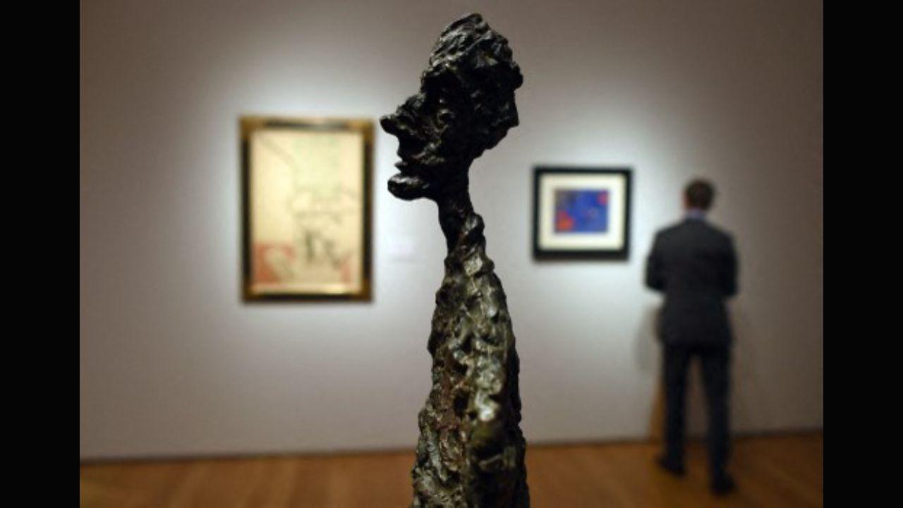 For 'Bust de Diego', also known as Steele III, the Swiss artist sculpted his brother Diego, who along with his sister and wife Annette, were Giacometti's favourite models. Alberto Giacometti's 'Stele III' is displayed during a media preview October 31, 2014 at Christie's in New York. Photo: AFP
