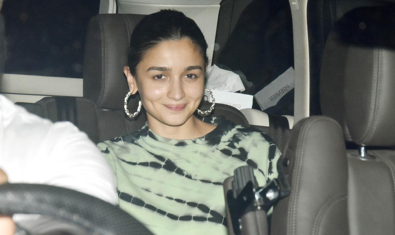 Alia Bhatt will also be seen in the forthcoming movie 'Brahmastra' alongside rumoured beau Ranbir Kapoor. The movie is directed by Ayan Mukerji and also stars Amitabh Bachchan, Nagarjuna, and Mouni Roy. The 'Highway' actor will also feature in the multi-starrer magnum opus 'RRR', helmed by S.S. Rajamouli. Alia is currently shooting for the upcoming dark comedy 'Darlings', in which she is starring and producing via her Eternal Sunshine Productions banner. She also has 'Rocky Aur Rani Ki Prem Kahani', 'Baiju Bawra' and 'Takht' in the pipeline. In picture: Alia Bhatt seen leaving from Sanjay Leela Bhansali's office in Juhu.
