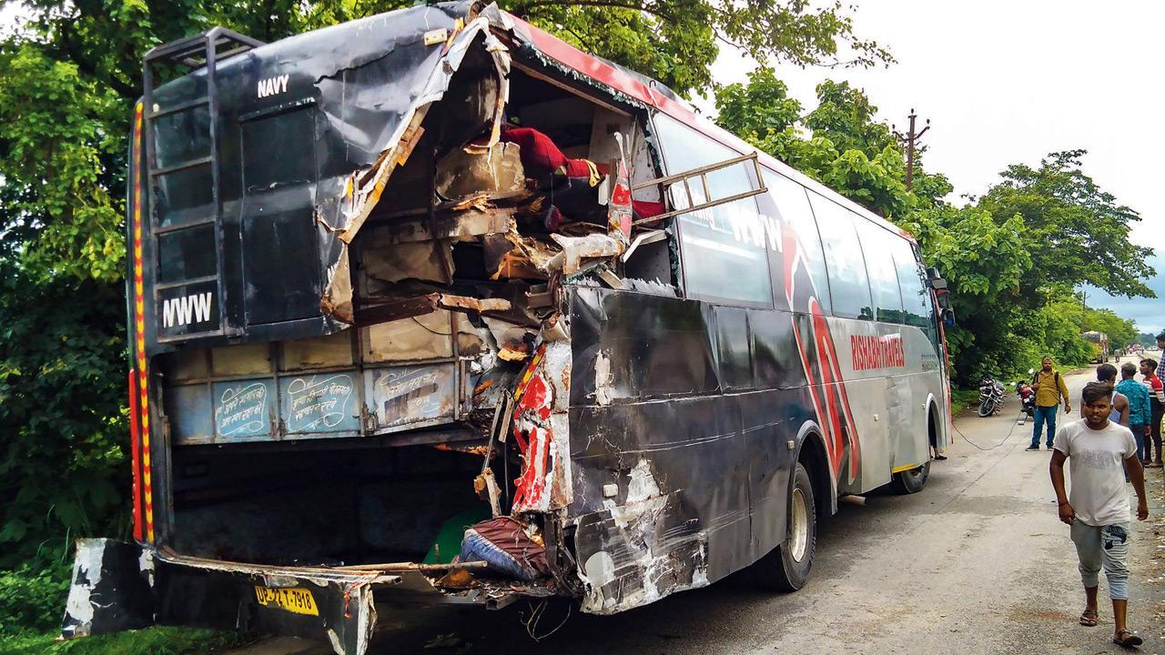 Uttar Pradesh: 18 killed after speeding truck rams into bus
