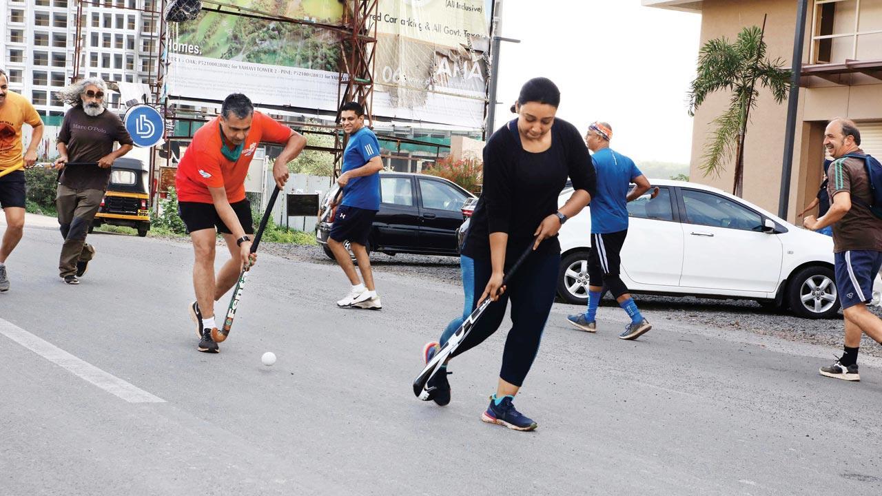 mid-day's 42nd anniversary: Streetside stickwork!