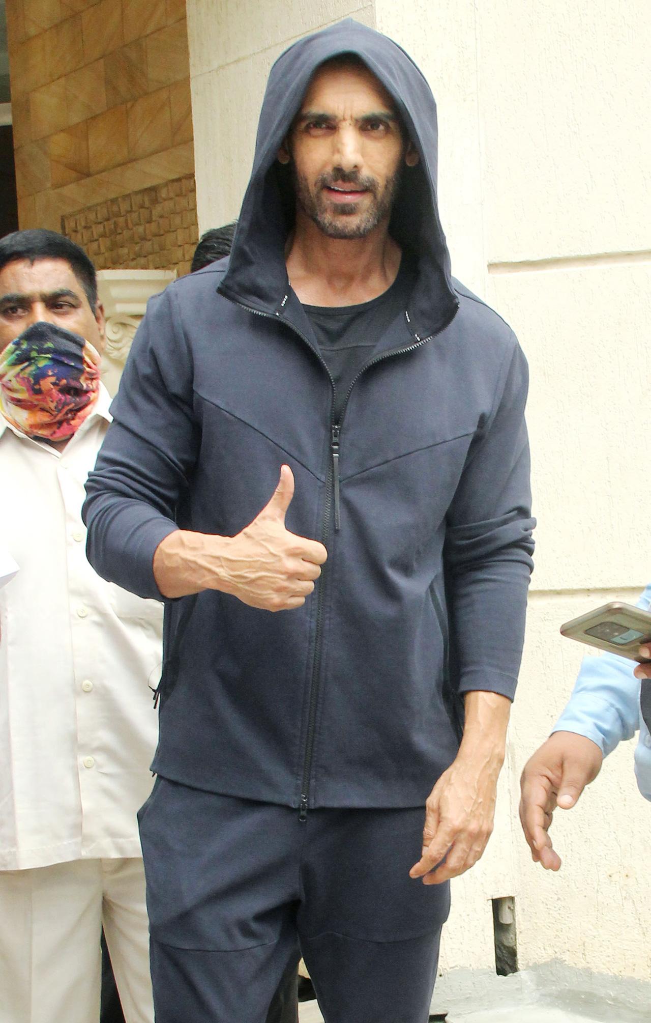 John Abraham was also spotted in Bandra, the actor was clicked at a recording studio. On the work front, John is currently shooting for Ek Villian Returns. He plays the antagonist in the action thriller, alongside Arjun Kapoor, Disha Patani and Tara Sutaria.