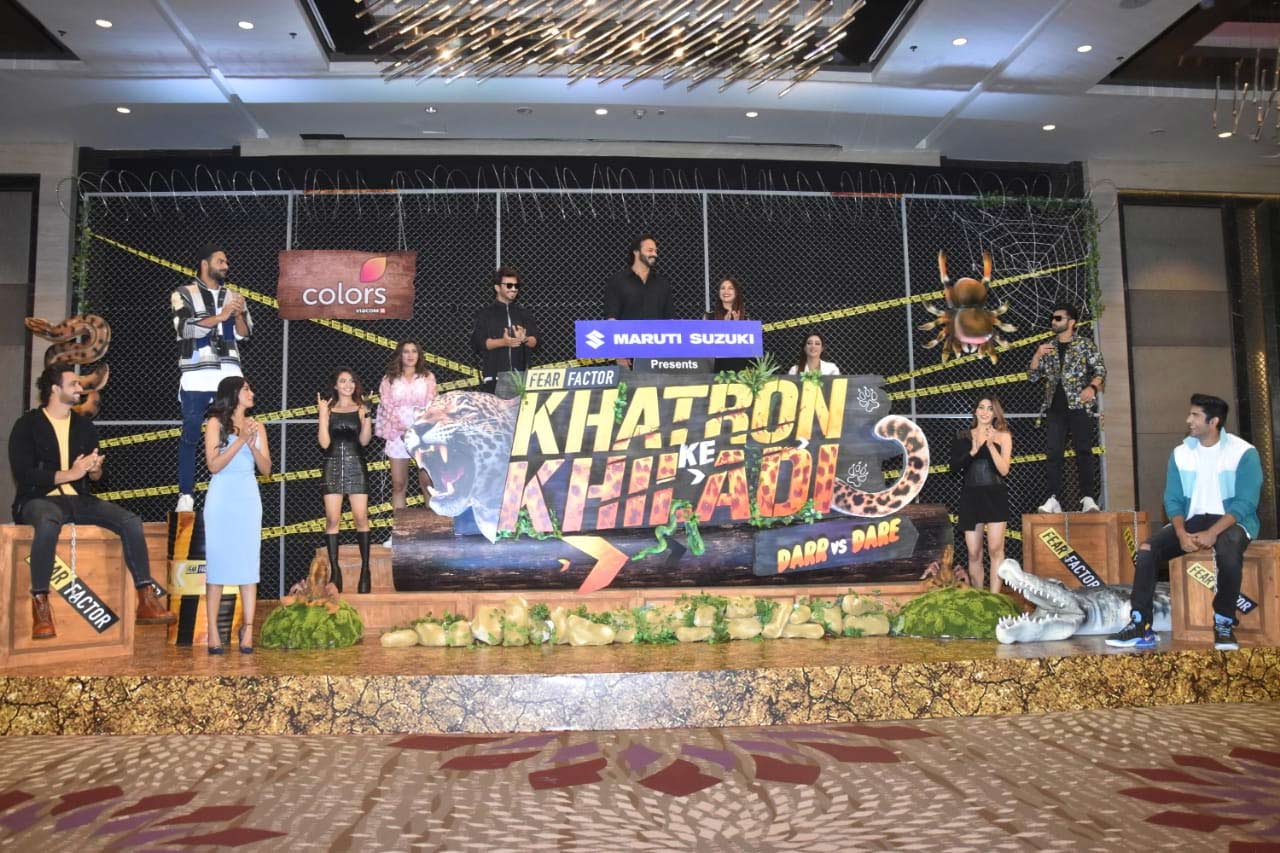 Filmmaker Rohit Shetty, who hosts the adventure reality show 'Khatron Ke Khiladi', attended the press conference along with his crew hosted in the city. Shetty along with the team of 'Khatron Ke Khiladi 11: Darr vs Dare, were present at the launch. All pictures/Yogen Shah