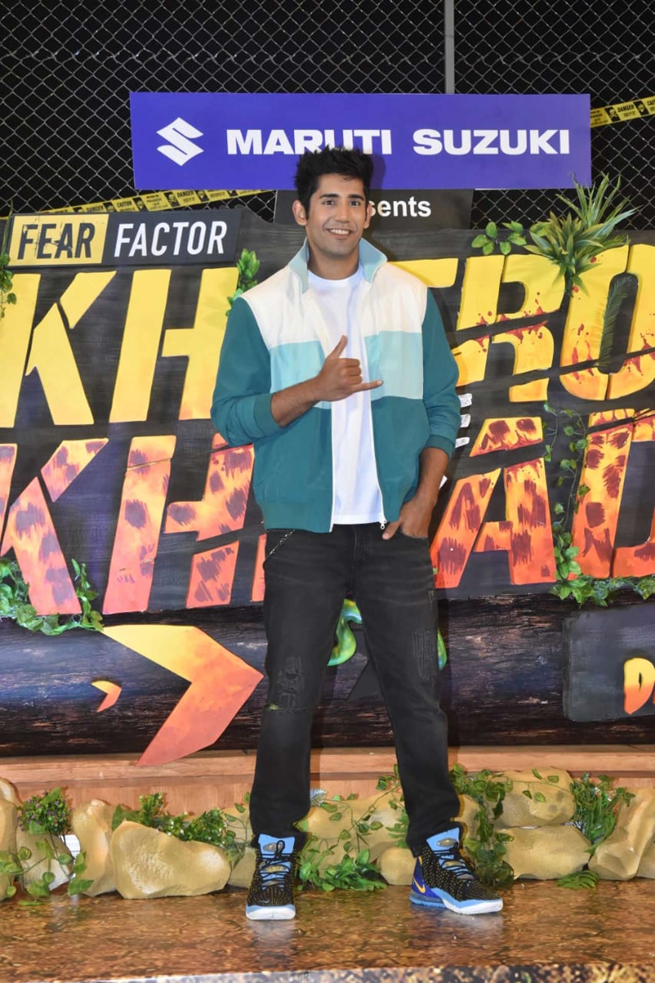 Season 11 of the show is all set for a July 17 premiere on Colors and Voot. In picture: Varun Sood opted for a casual colour block jacket, paired with a basic white tee and a pair of denim to attend the press conference of Khatron Ke Khiladi.