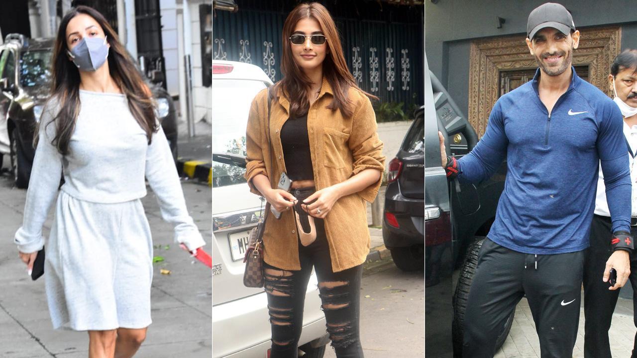 Malaika Arora, John Abraham, Pooja Hegde spotted in Mumbai