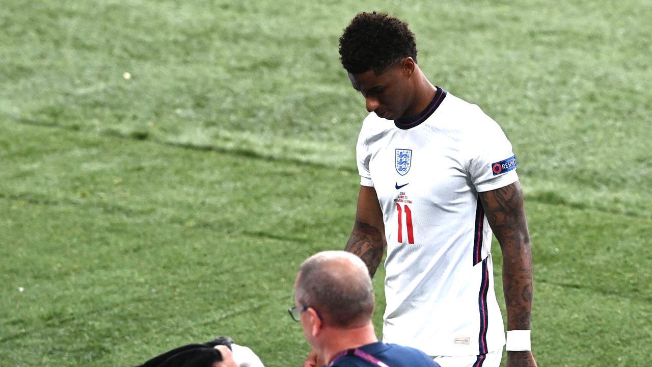 Marcus Rashford's mural vandalised in Manchester after England's Euro 2020 final loss