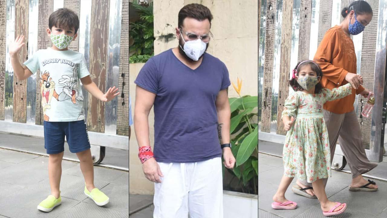 Rashmika, Saif Ali Khan, Taimur Ali Khan, Inaaya Naumi clicked in Mumbai