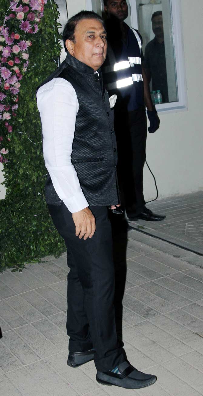 The cricket legend wore a white shirt with a balck jacket and black pants. Sunil Gavaskar has been in the news lately for his critique of Team India's performance in Australia