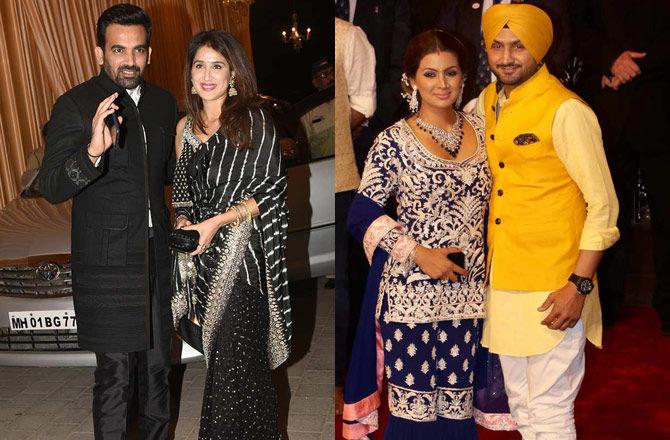 The cricketers made their presence felt alongside the biggest names in entertainment, business and politics in India, at Isha Ambani and Anand Piramal's wedding reception.