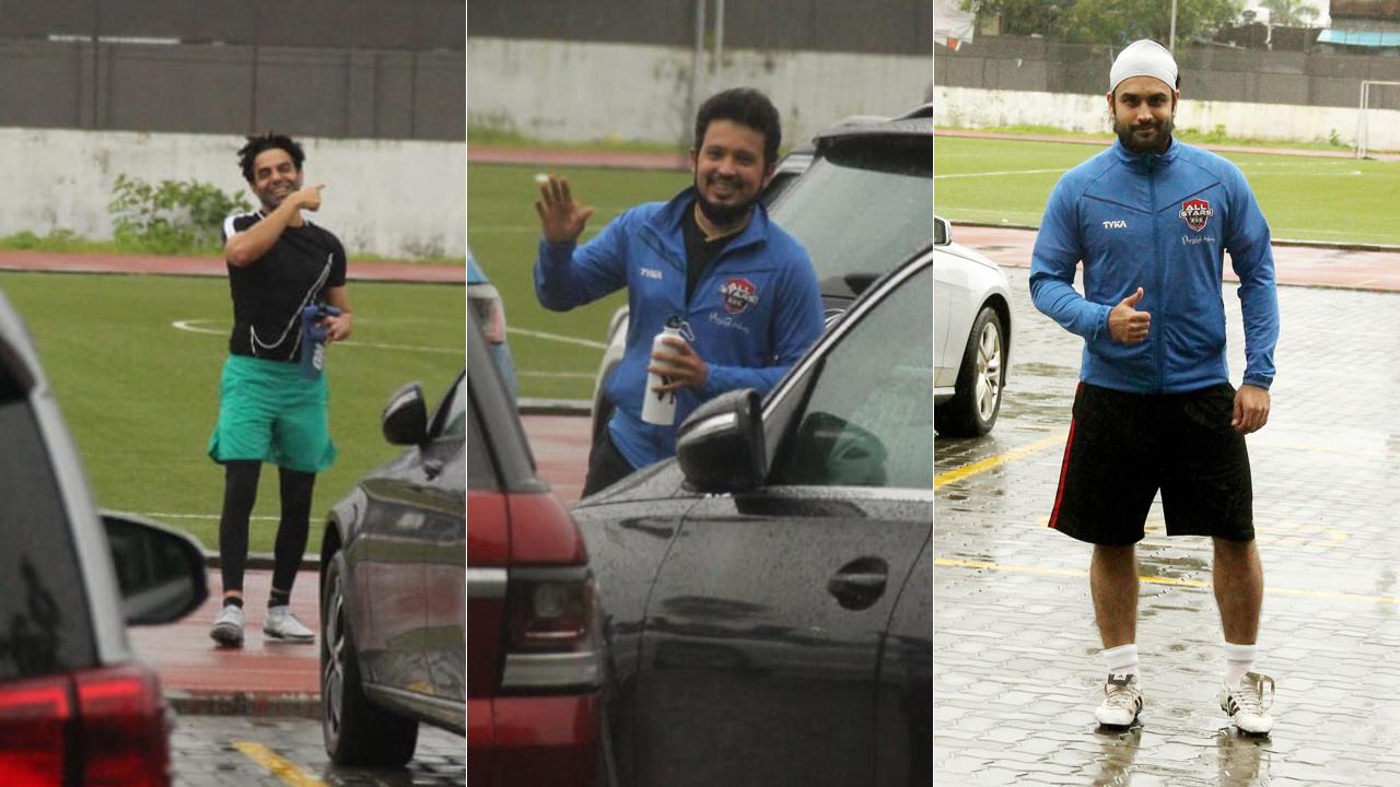 Aparshakti Khurana, Rohan Shreshtha and Vivian Dsena too were snapped the football ground.
