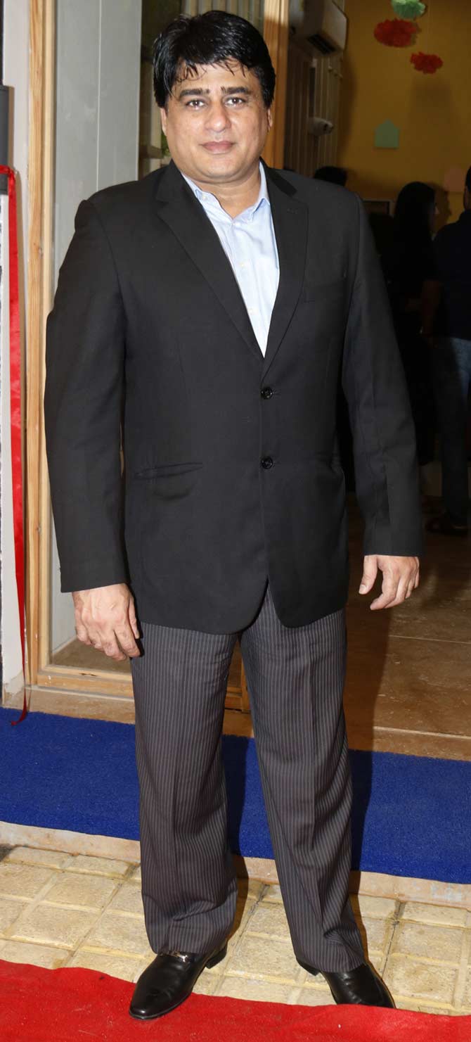 Ayub Khan makes a rare appearance at the event for a pre-school and daycare centre in Andheri. Ayub Khan is known for his roles in Bollywood films in the 1990s