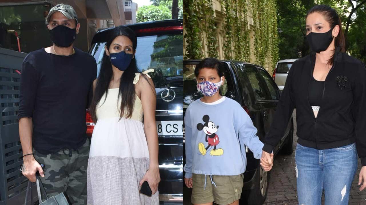 Neelam Kothari with daughter Ahana, Harbhajan Singh with Geeta Basra, Mouni Roy snapped in Bandra