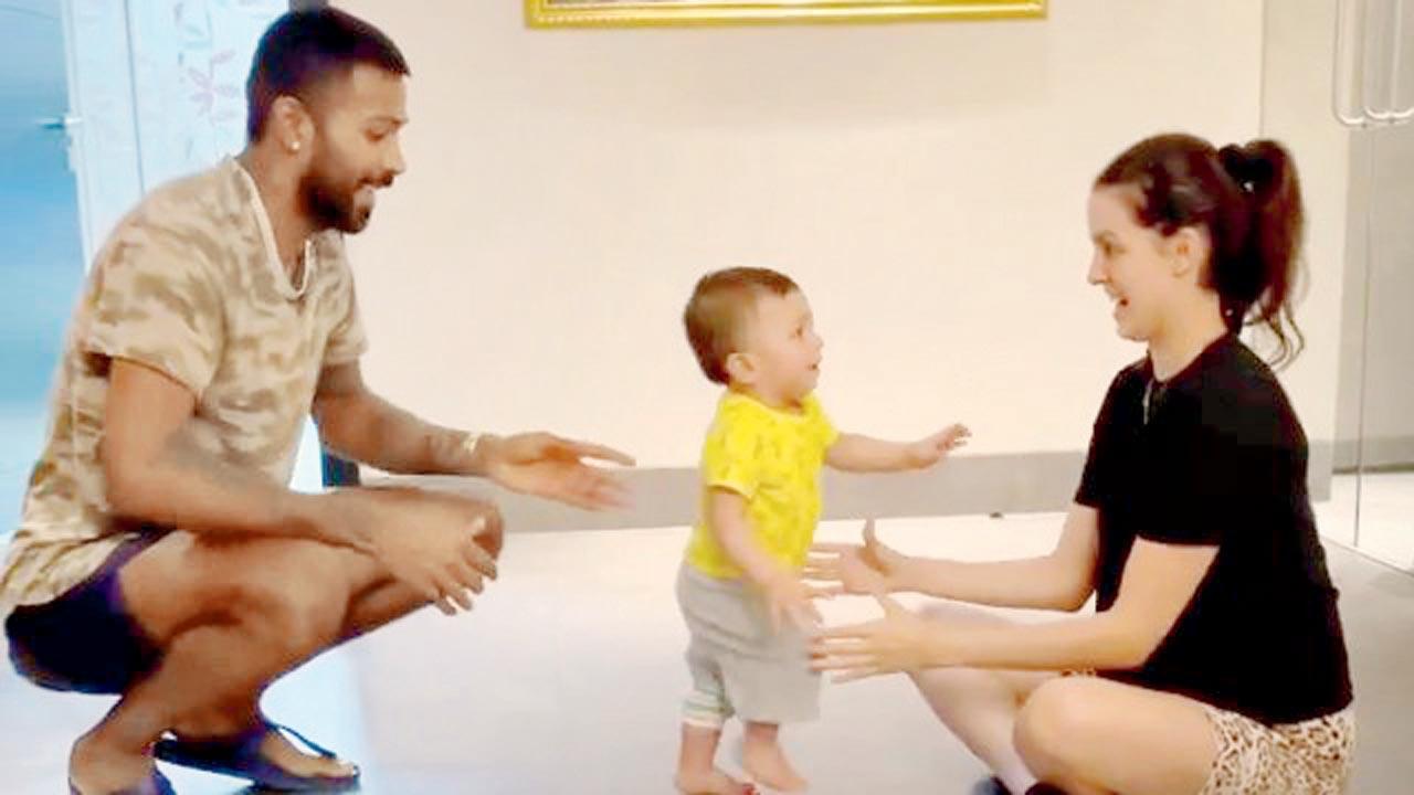 Hardik Pandya's son Agastya turns one