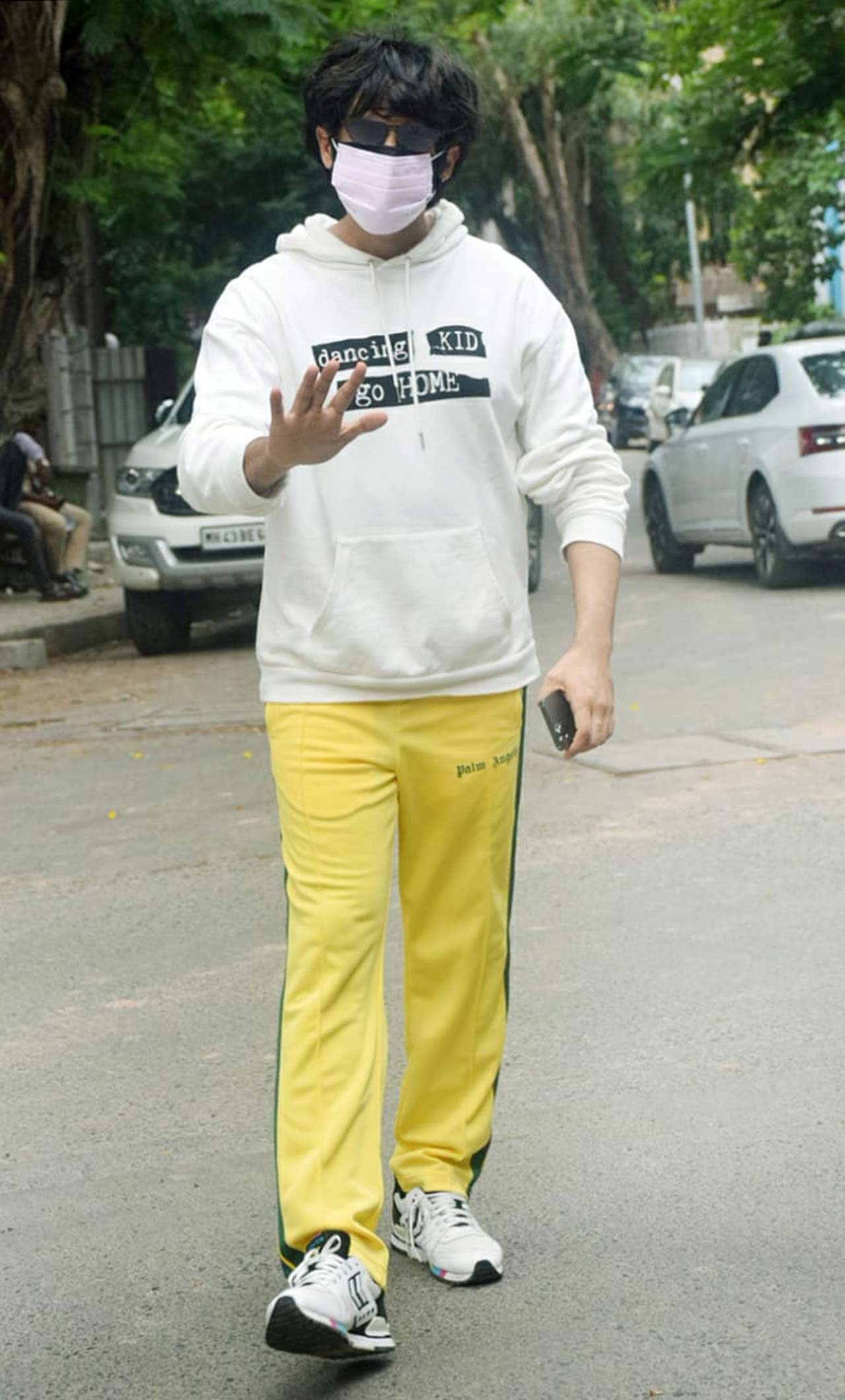 Kartik Aaryan was clicked in Mumbai, at Rohit Dhawan's office. The actor will soon be seen in the upcoming horror-comedy film 