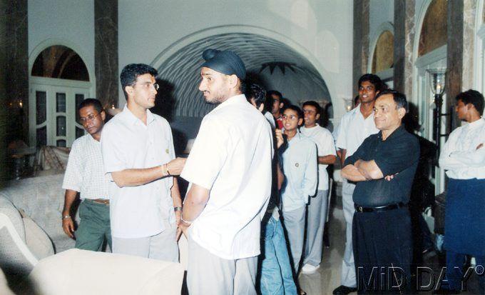 In picture: Sourav Ganguly with Harbhajan Singh, one of his proteges