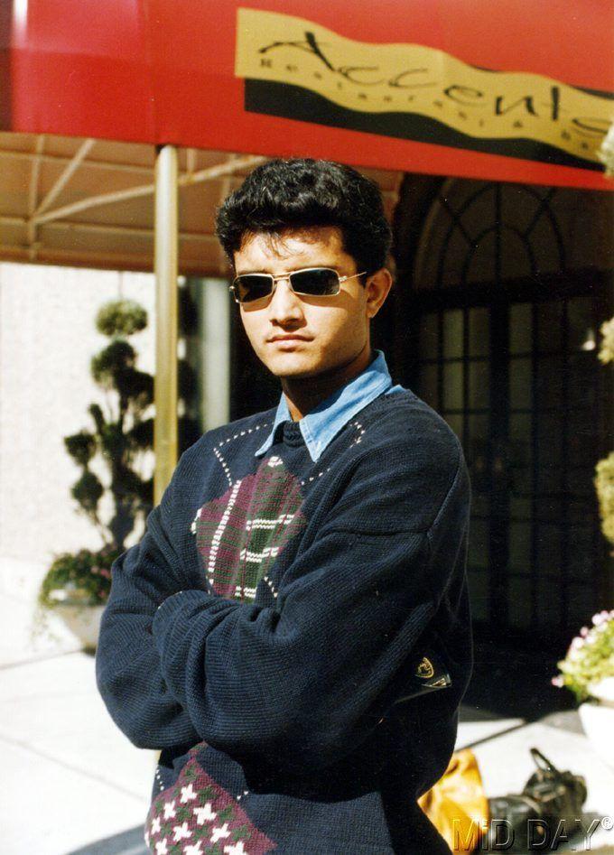 He may not be known as a fashion icon per se, but Sourav Ganguly pulls off quite a look here.