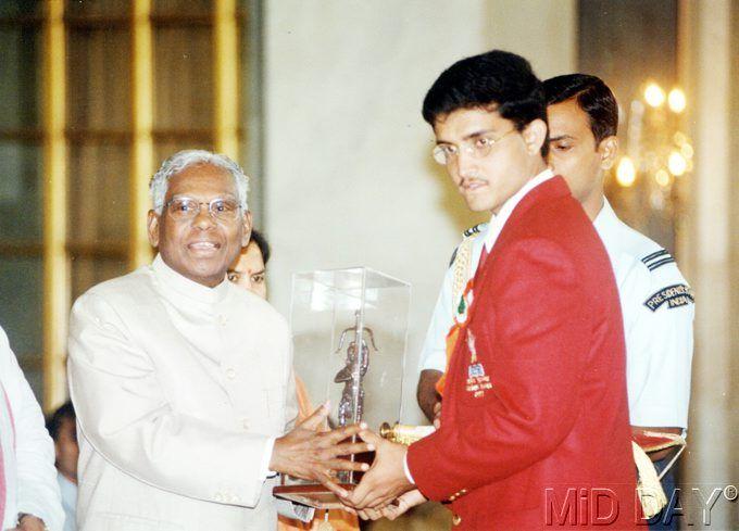 In picture: Sourav Ganguly with ex-President of India K. R. Narayanan