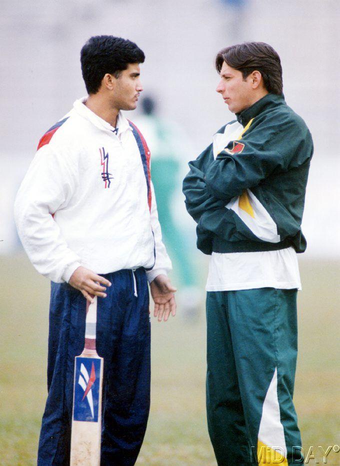 In picture: Sourav Ganguly seen here with a much younger Shahid Afridi