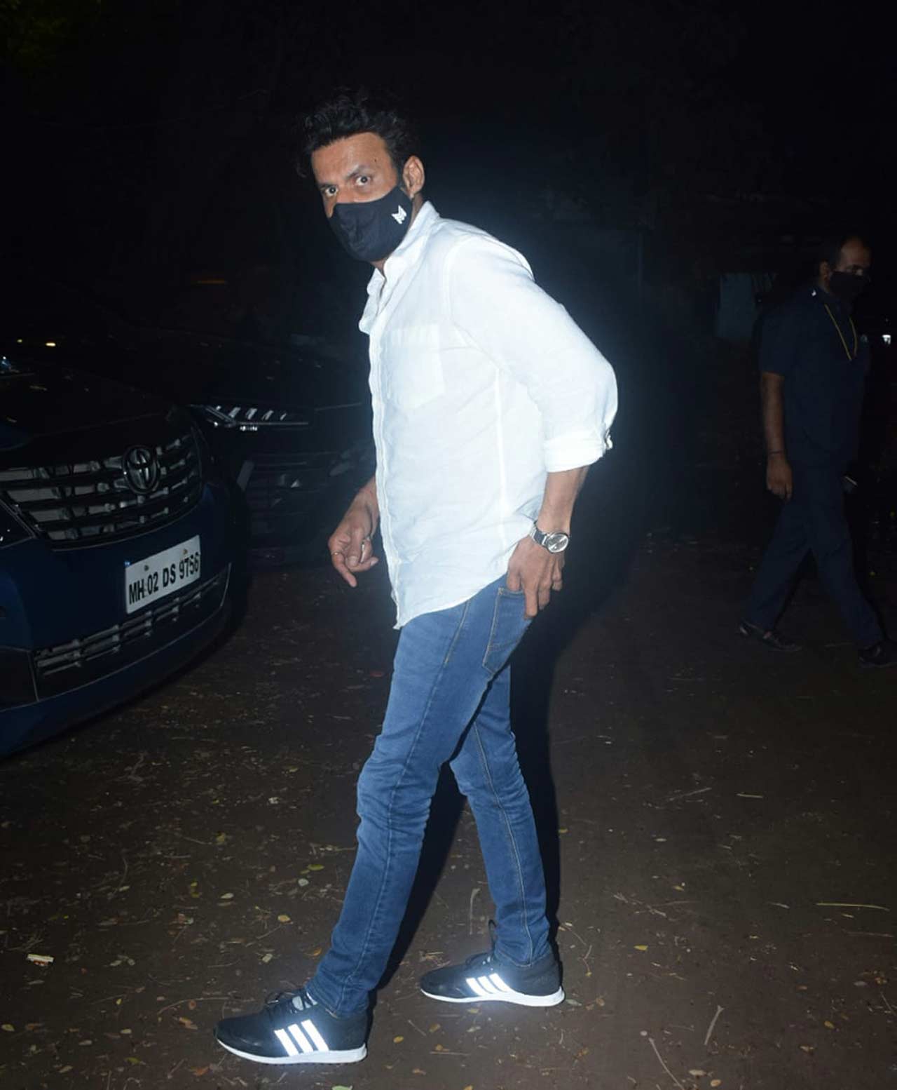 The Family Man actor Manoj Bajpayee was clicked at Mukesh Chhabra's office in Andheri, Mumbai.