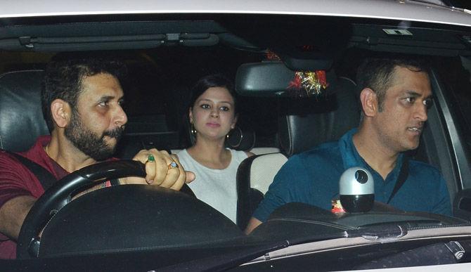 Little did we know that Sakshi Dhoni would come to lend her support even while MS Dhoni kicks the ball around