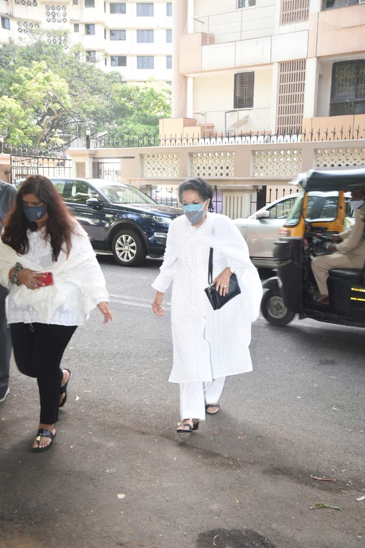 For the uninitiated, Mandira Bedi and Raj Kaushal adopted Tara during the first wave of a pandemic outbreak. The duo was excited to share the news when their younger daughter accepted them as a family. In picture: Mandira Bedi's mother also attended the prayer meet.