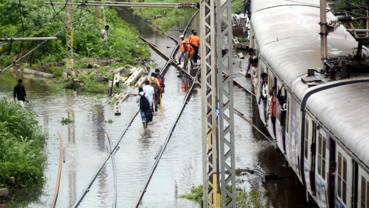 Mumbai, Thane, Palghar, Navi Mumbai and neighbouring areas have been receiving intense rainfall from the last several hours leading to waterlogged roads and delays in local train timings.