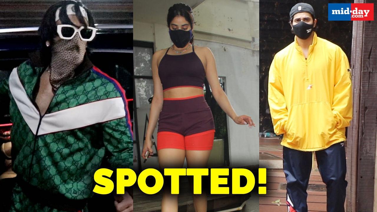 Spotted: Ranveer Singh, Varun Dhawan and Janhvi Kapoor in their casual outfits