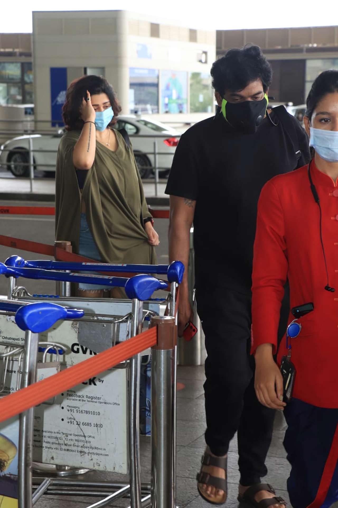 Charmme Kaur and Puri Jagannadh were clicked at their casual best at the airport. The duo is all set to collaborate for Ananya Panday and Vijay Devarakonda-starrer Liger, which is said to hit the theatres on September 9, 2021.