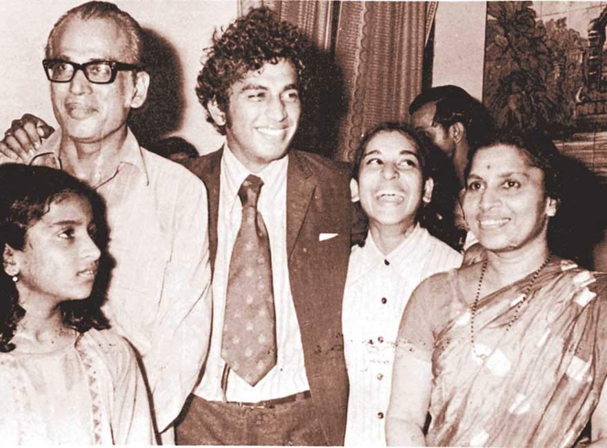 Sunil Gavaskar was born in a Maharashtrian family. His parents are Manohar and Meenal Gavaskar. (In picture) Sunil Gavaskar with his parents on his arrival from the West Indies tour in 1971.