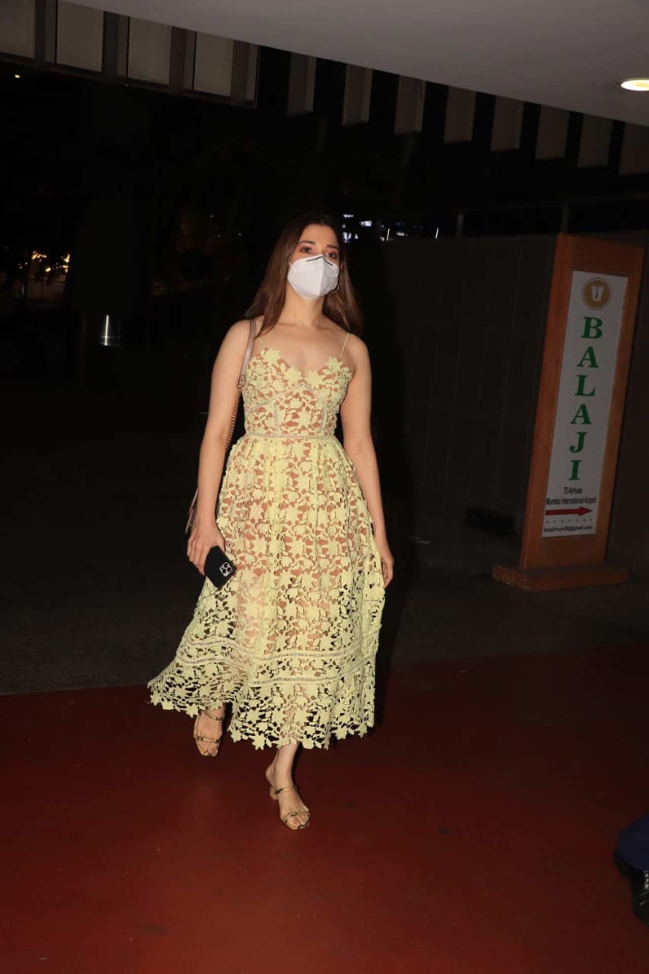 Tamannaah Bhatia, who recently made her digital debut, was also snapped slaying her way to the airport in a pretty yellow midi dress.