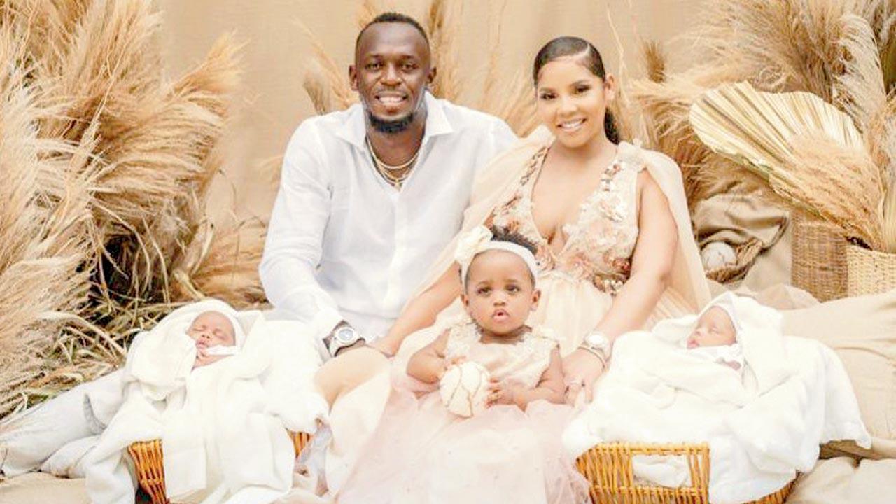 Bolt finds raising three babies difficult, but says it’s worth it