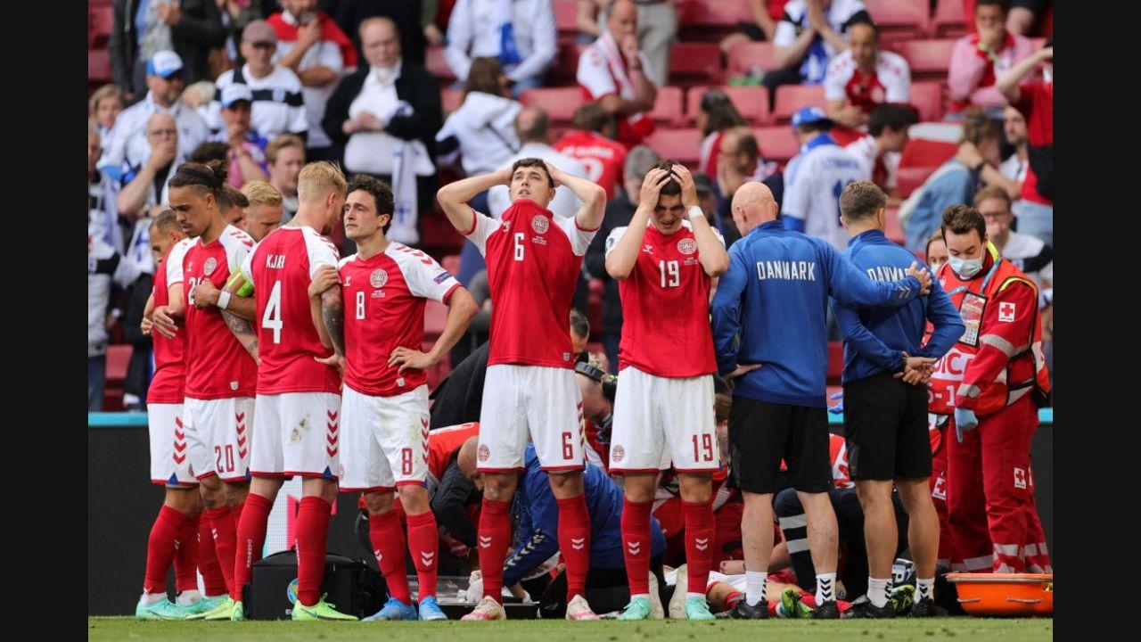 Cristian Eriksen, attacking midfielder of the Denmark national football team suddenly collapsed on the field during their opening Euro 2021 match against Finland on June 12. While family, fans and teammates prayed for him to be revived, it was the pictures of solidarity when his teammates formed a wall around him and then walked near his stretcher as he was taken off the field, which have stayed with many people. Photo: AFP