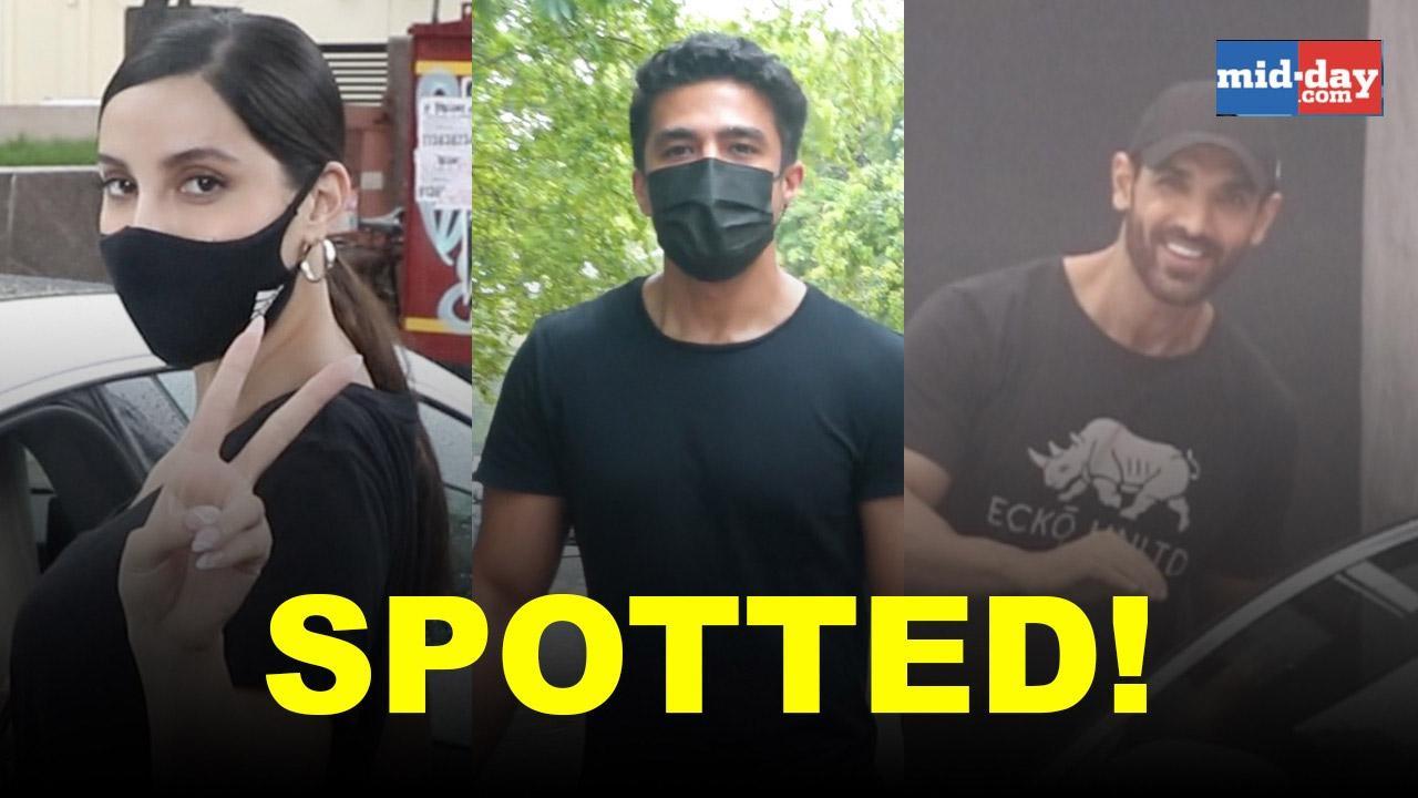 Celeb Spotting: Nora Fatehi, John Abraham and Saqib Saleem clicked in Mumbai