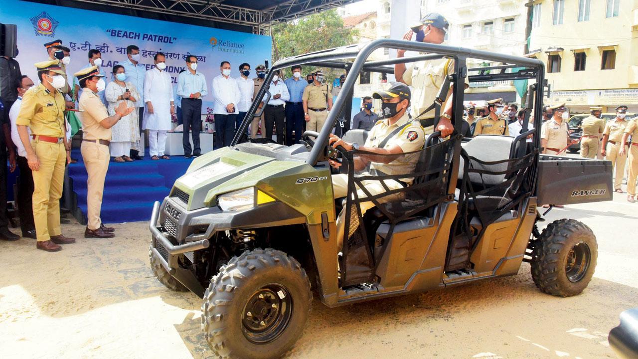 Mumbai police get 10 All-Terrain Vehicles for beach patrol