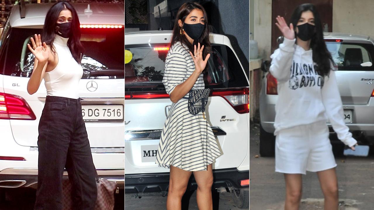 Rakul Preet Singh, Pooja Hegde and Shanaya Kapoor clicked in Bandra