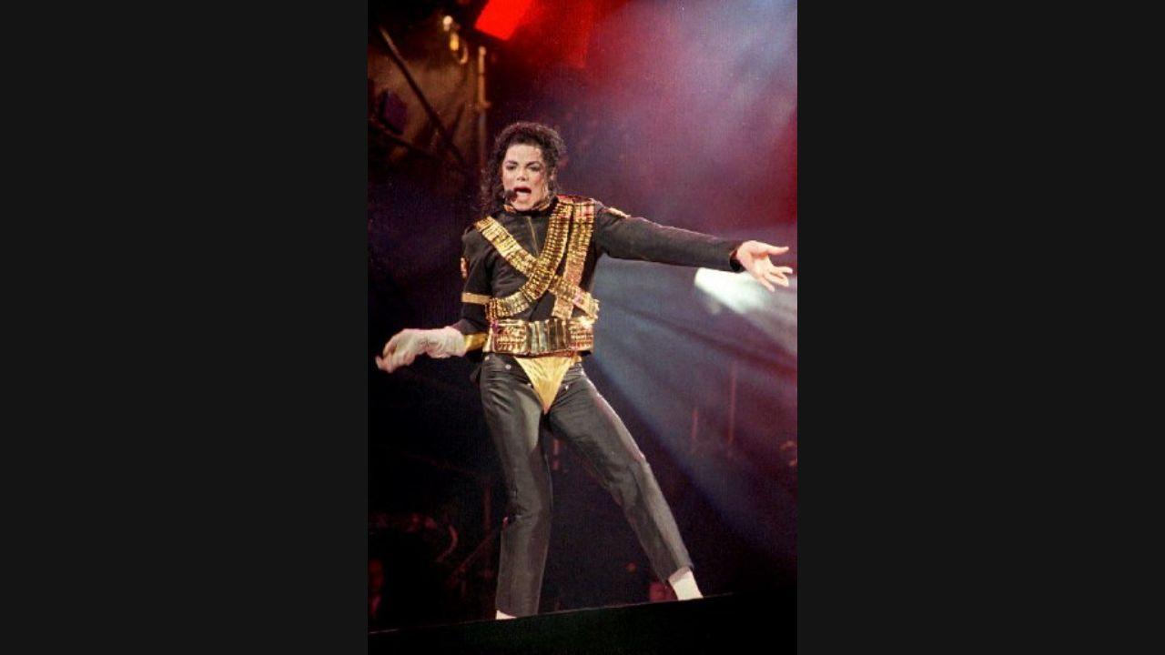 Michael Jackson at his first concert in Taipei in 1993. He performed in front of almost 36,000 fans. Photo: AFP