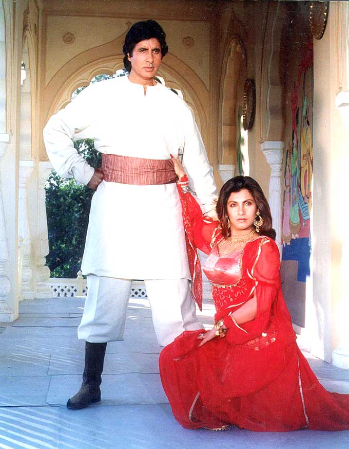In picture: Dimple Kapadia with Amitabh Bachchan in 1991 film 'Ajooba'.
A lesser-known fact about Dimple Kapadia: The actress did a screen test for 'Saagar' and fared very badly, literally shivering through her act. But, director Ramesh Sippy showed faith in her and signed her on for the film, which turned to be a major success at the box office.