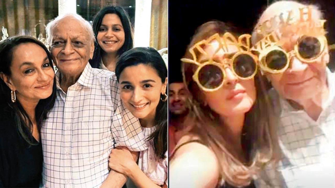 Alia Bhatt shares sweet pictures from grandfather's birthday party; Ranbir Kapoor photobombs