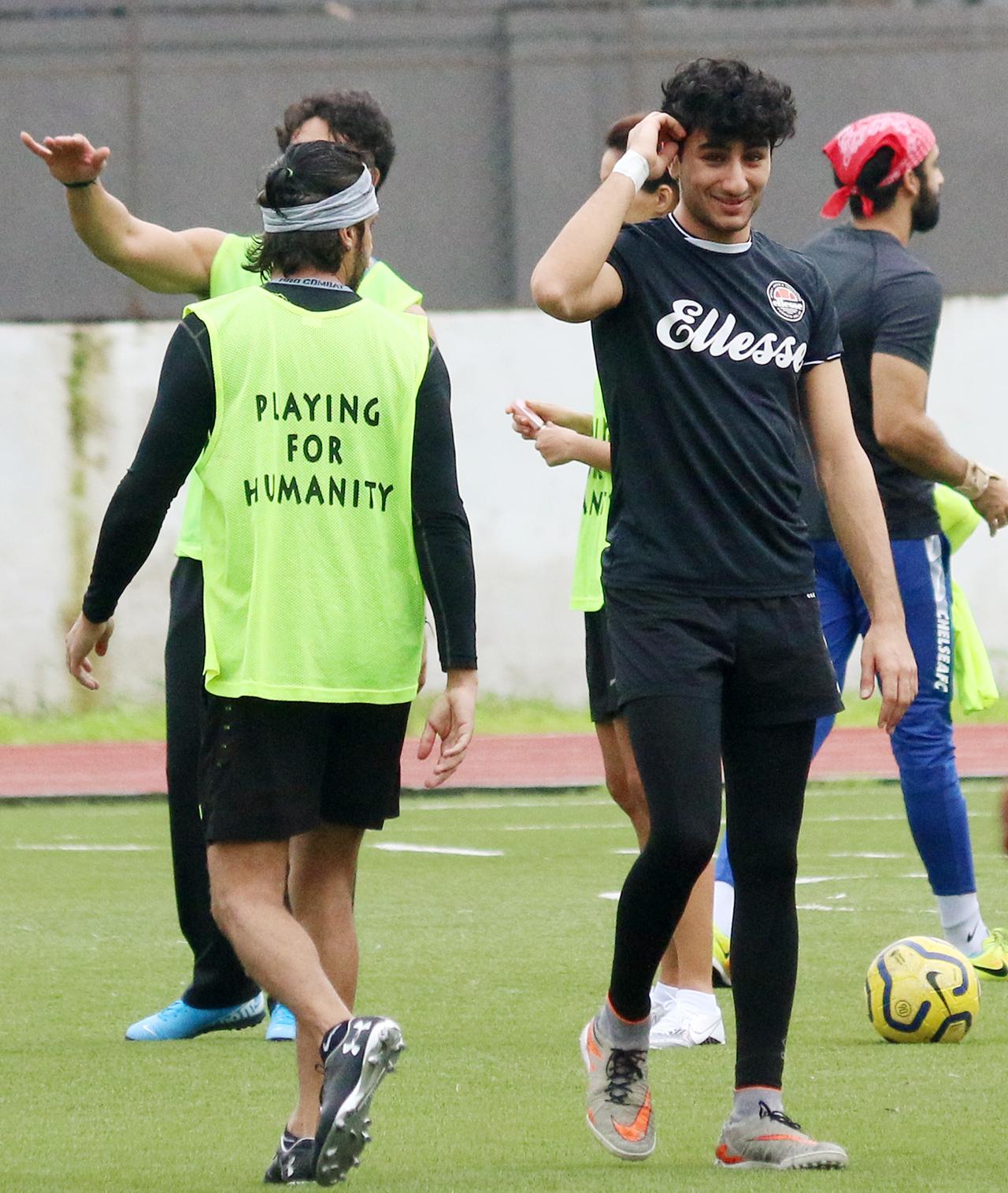 Saif Ali Khan and Amrita Singh's Ibrahim Ali Khan too was spotted on the football ground, playing the game. The star kid often is seen playing cricket or football in the city.