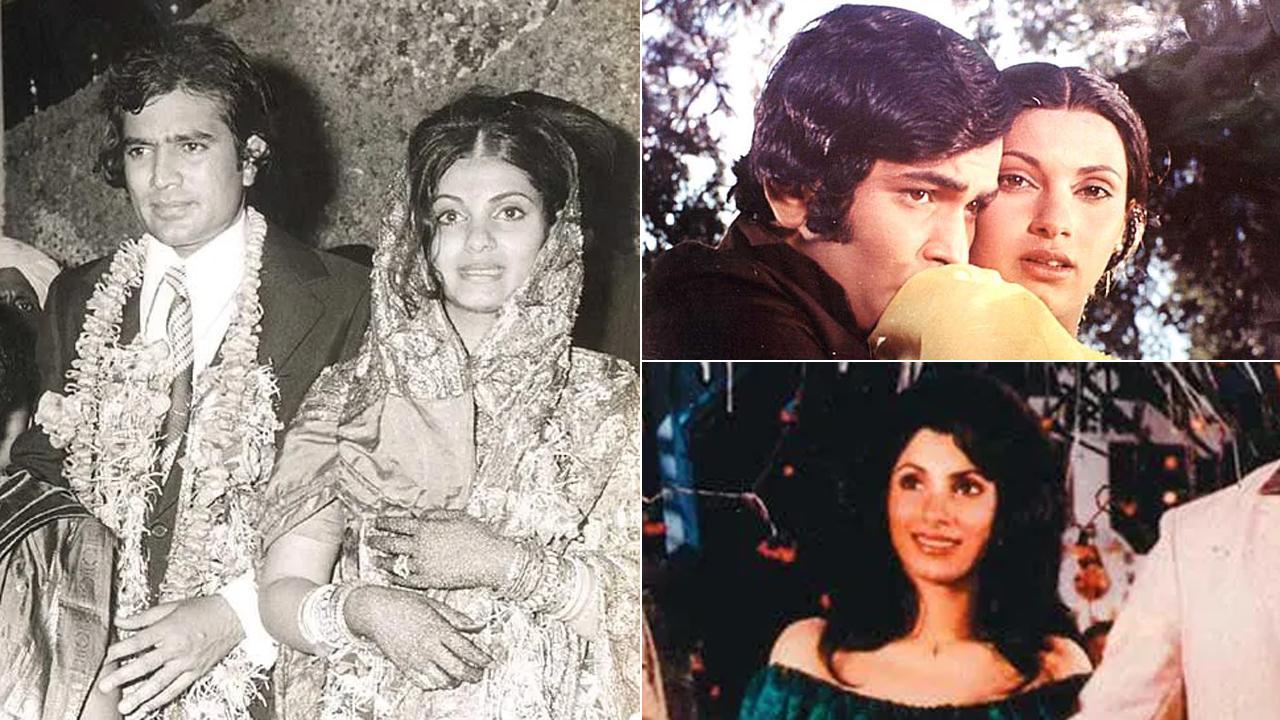 A collage of Dimple Kapadia